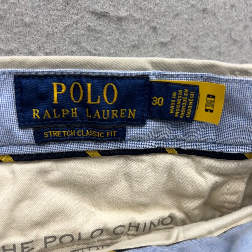 Polo Ralph Lauren Stretch Classic Fit Chino Shorts Khaki Tan Mens 30